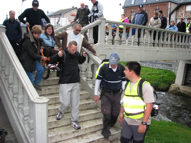 randonnée sportive avec joëlettes, Hotton, 2012